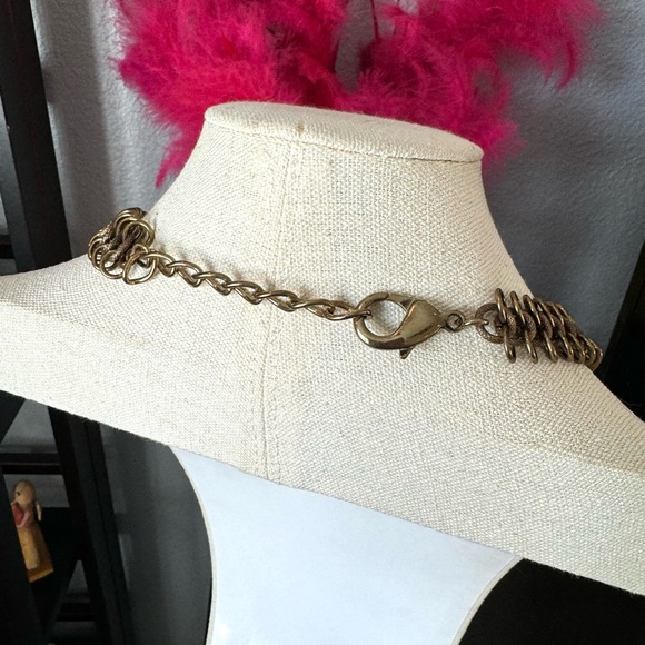 Vintage Gold and Silver Statement Necklace - Picture 4 of 6